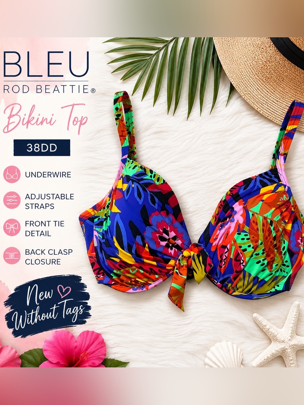 BLEU by Rod Beattie Tropical Floral Bikini Top - Multicolor